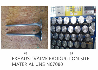 Alliages de soupape d'échappement d'UNS N07080 pour la soupape d'échappement de moteur à combustion interne de puissance élevée